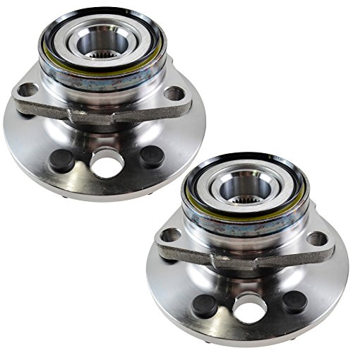 Image of TRQ Front Left and Right Wheel Bearing and Hub Assembly Set 2 Piece Compatible with 88-91 Chevrolet K1500 with Heavy Duty Suspension 92-94 K1500 88-94 K2500 with 6 Lug Wheels 92-94 K1500 Suburban