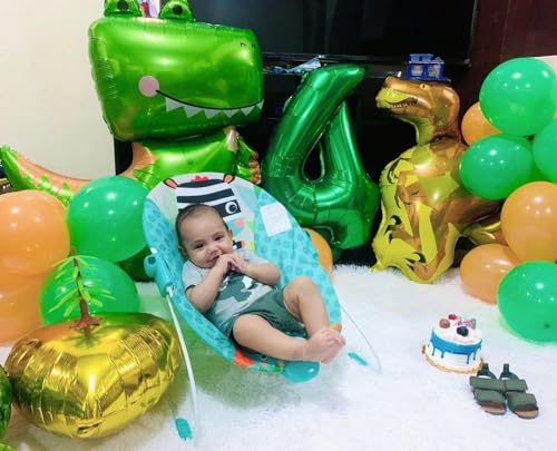 Image of Dark Green Number 4 Balloon 40 Inch, 4th Birthday Party Decorations, Giant 4 Foil Balloon for Party Supplies