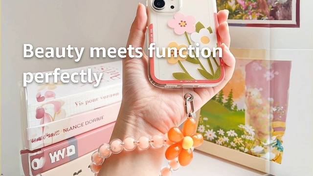 Amazon.com: JJLFresheners Pink Mobile Phone Strap Beaded Flower