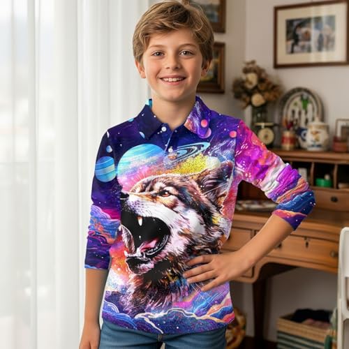 HUIACONG Kids Button Golf Shirts for Boys Girls Undershirts Children Tops3