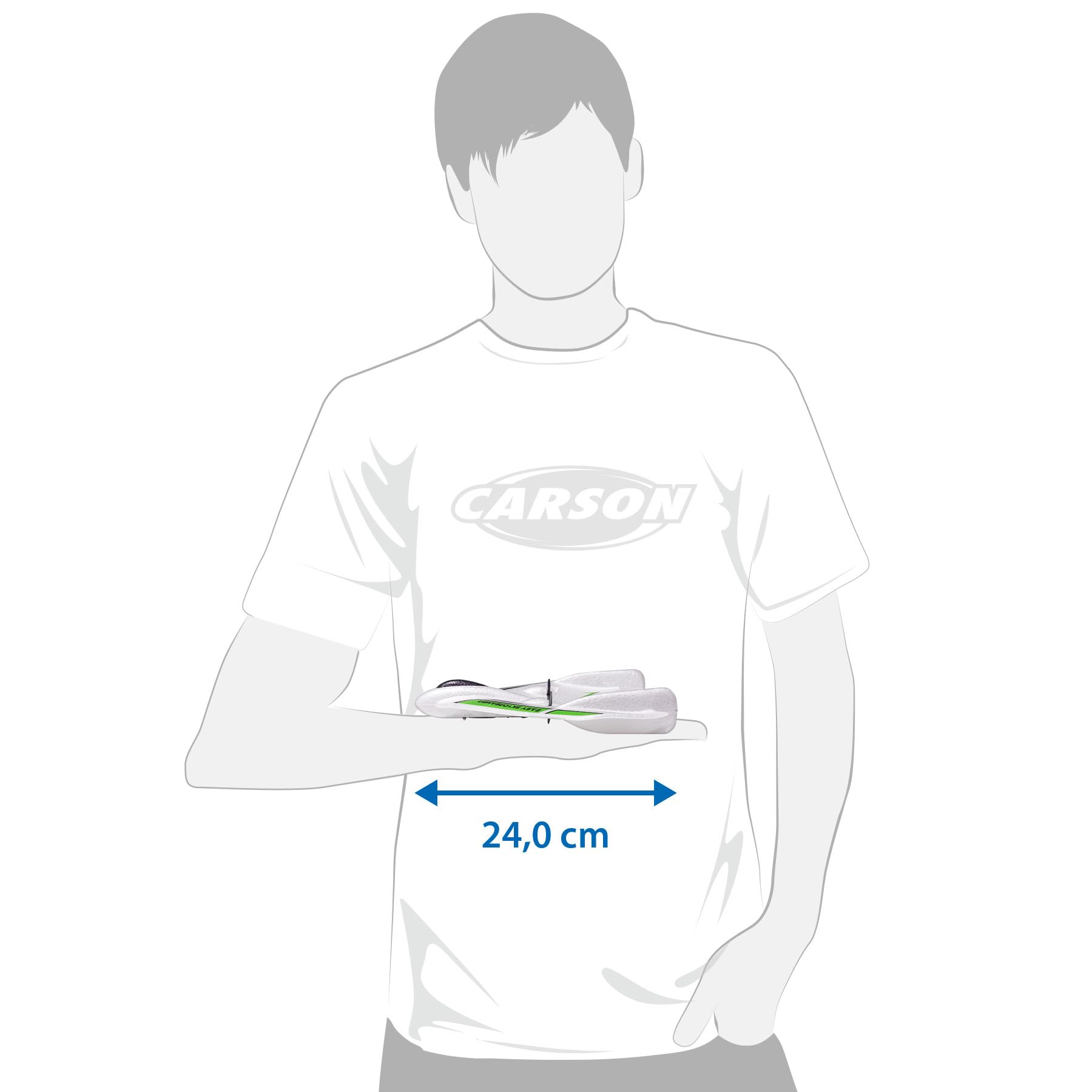Carson 500505035 Easy Skydreamer 2,4 G 100% RTF Vert – aéromodèle télécommandé, Avion RC, modèle Robuste RTF (Ready to Fly) pour débutants, avec Piles et télécommande