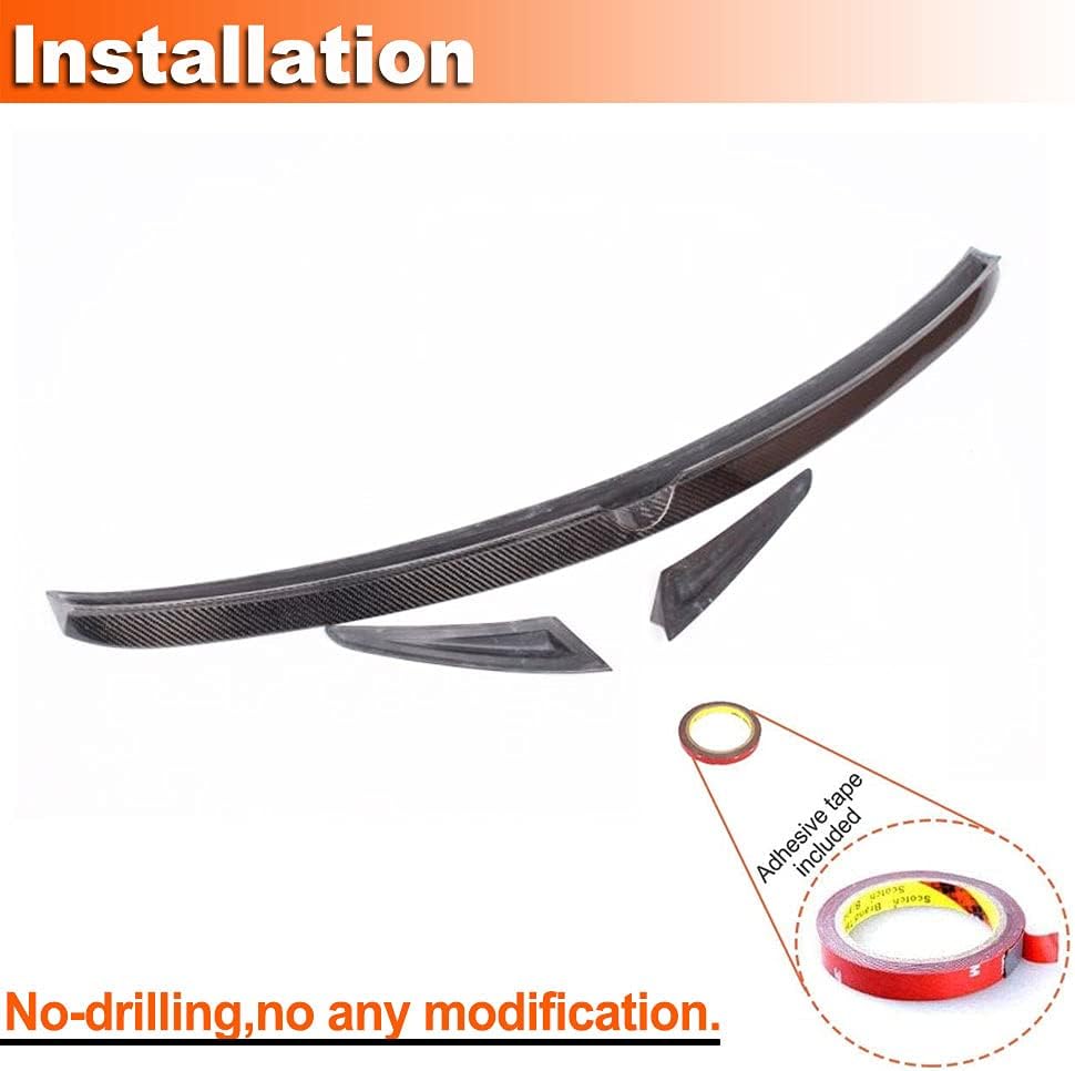 Carbon Fiber Car Trunk Rear Spoiler Fits for Mercedes-Benz CL-Class CL500 CL550 W216 Coupe 2007-2014 Auto Rear Boot Lid Highkick Spoiler Wing Lip