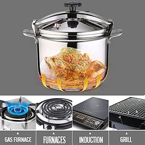 Explosion-Proof-High-Pressure-Cooking-Pot304-Stainless-Steel-Thicken-High-Pressure-Cooker-Induction-Cooker-Gas-Universal-for-Home-Commercial-HotelSilver-18L