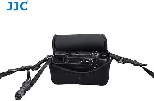 Vista 6 de JJC - Funda de neopreno ultraligera para cámara Sony A6600 a6500 a6400 a6300 a6100 a6000 a5100 + 0.709-2.165 in/E 1.969 in F1.8, bolsa para Fuji