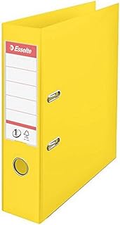 Esselte A4 Lever Arch File, Yellow, 72mm Spine, Plastic, Vivida Range, 624070