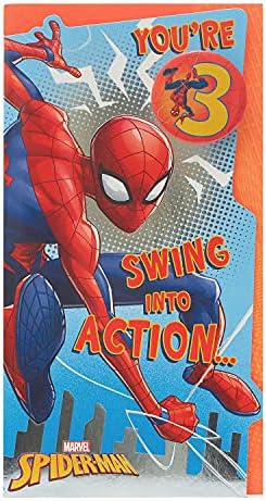 UK Greetings Marvel Spider-Man verjaardagskaart voor broer - ontwerp met meerdere pakken