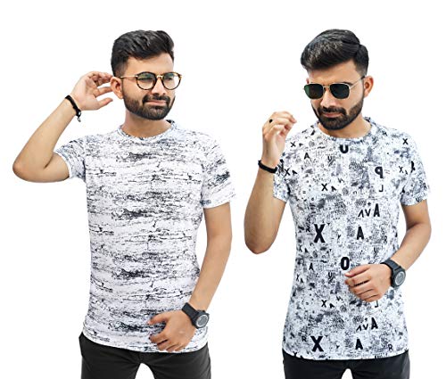 Image of Multicolor Casual T-Shirt for Men (Pack of 2)