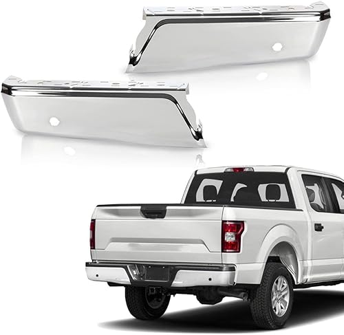 Miniatura 2 de PIT66 Parachoques trasero, compatible con Ford F150 2015-2020 con orificio para sensor de estacionamiento, compatible solo con modelos de asistencia