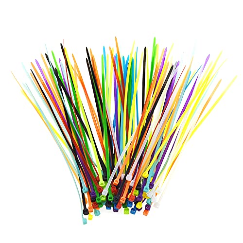 100pcs 2.5 * 100mm 2.5 * 150mm 2.5 * 200mm Self Locking Nylon Cable Zip Ties (Black 100Pcs,2.5X150mm)
