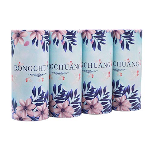 RONGCHUANG Facial Tissue 4 Packs, 120 Count Tissues Per Tube Portable Cylinder Box