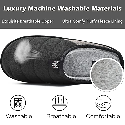 KuaiLu Sloffen Heren Winter Warme Pluche Schapenvacht Pantoffels Comfort Steunzolen Memory Foam Mannen Slippers Pluizig… - Image 4