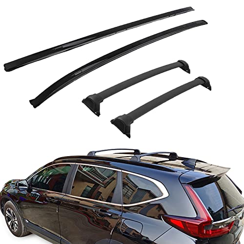 Roof Rack Cross Bars & Side Rail Kit for Honda CRV CR-V 2017-2022 Durable Aluminum Alloy Complete Set with 2 Cross Bars + 2 Side Rails Secure Transport for Kayaks Bikes Cargo Carriers & Luggage