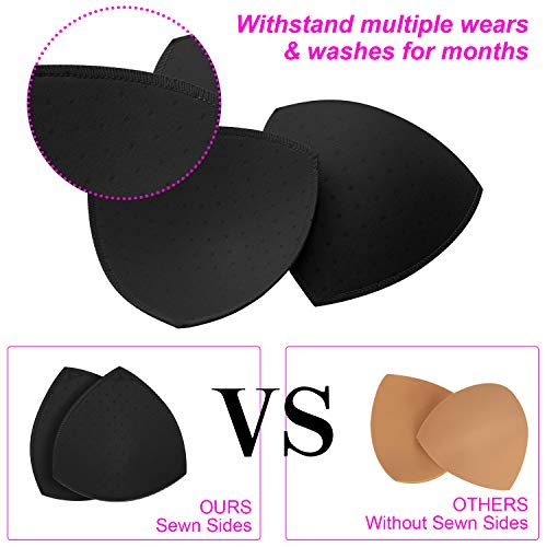Topbine Bra Pads Inserts Women's Sports Cups Bra Replacement Insert Push Up Bra Padding For Bikini Swimsuit (Black) … #TOP4