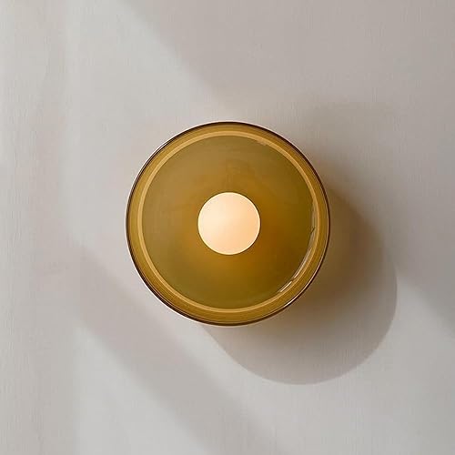 Miniatura 4 de Lámpara de techo semiempotrada de cristal naranja de mediados de siglo con globo de leche, nórdico, moderno, verde, accesorios de iluminación para