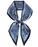 Clysoru Satin Neck Scarf for Women Printed Hair Scarves Bag Scarfs Fashion Elegant Oblique Angle Design 59" X 5.9"