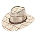 Kwatieh Adulto casual Plaid estampado verano Western Moda Vaquero Sombrero de Sol Ancho Sombrero de Sol Gorra Vintage Béisbol, rojo, Talla única
