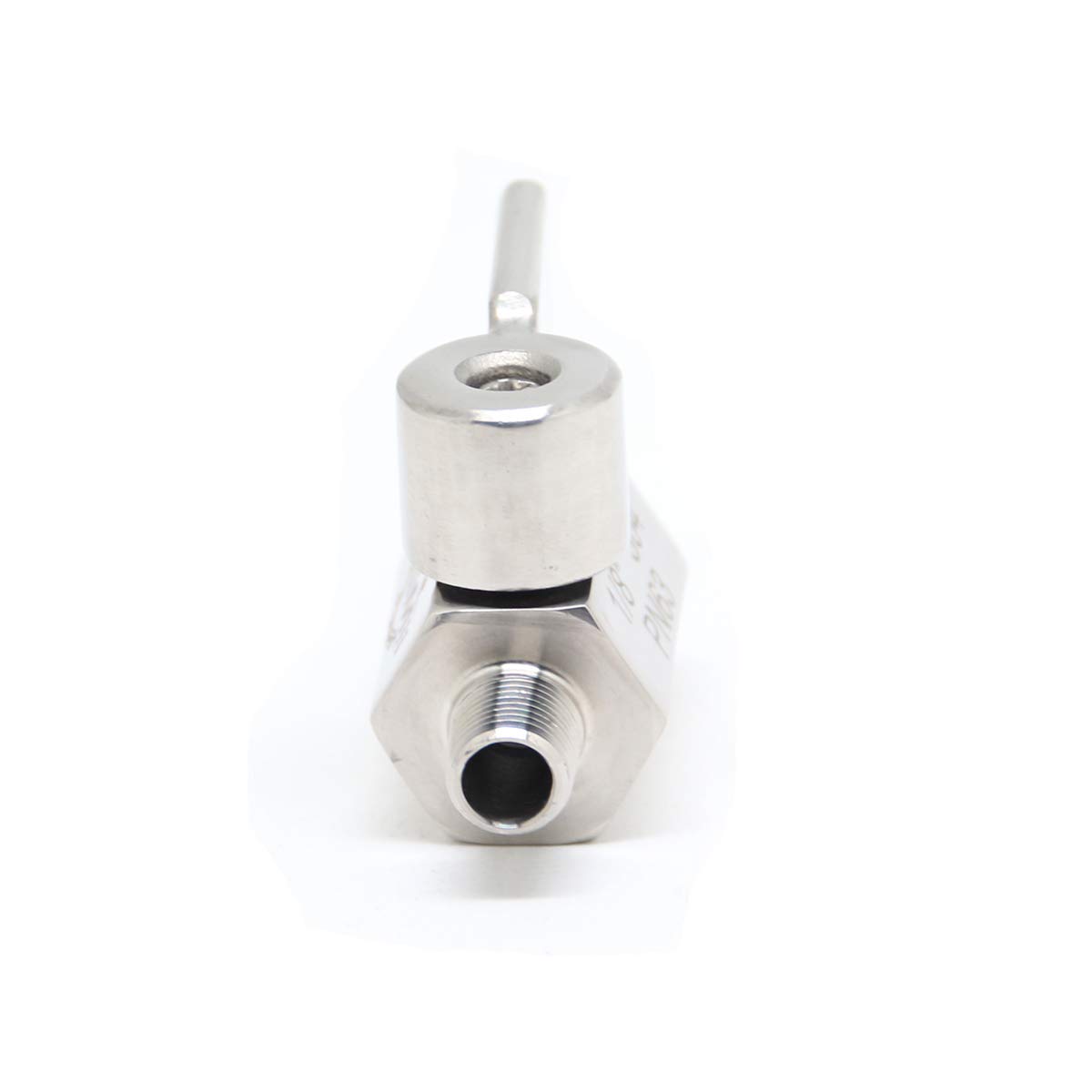 Mini válvula de bola de acero inoxidable NPT hembra x rosca macho SS304, 2 unidades (1/8 pulgadas)
