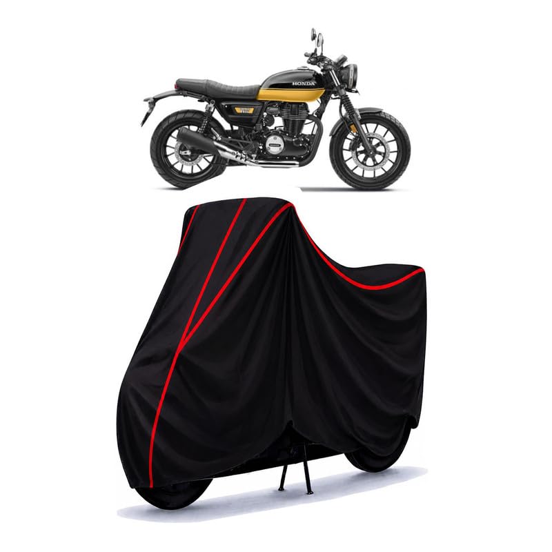 Image of CB 350 RS Water Resistant Bike Cover for All Motorcycles & Rain | Heavy Duty Taffeta Fabric | UV Protection, Dustproof, Scratchproof | All Weather Two Wheeler Body Cover with Elastic Bottom