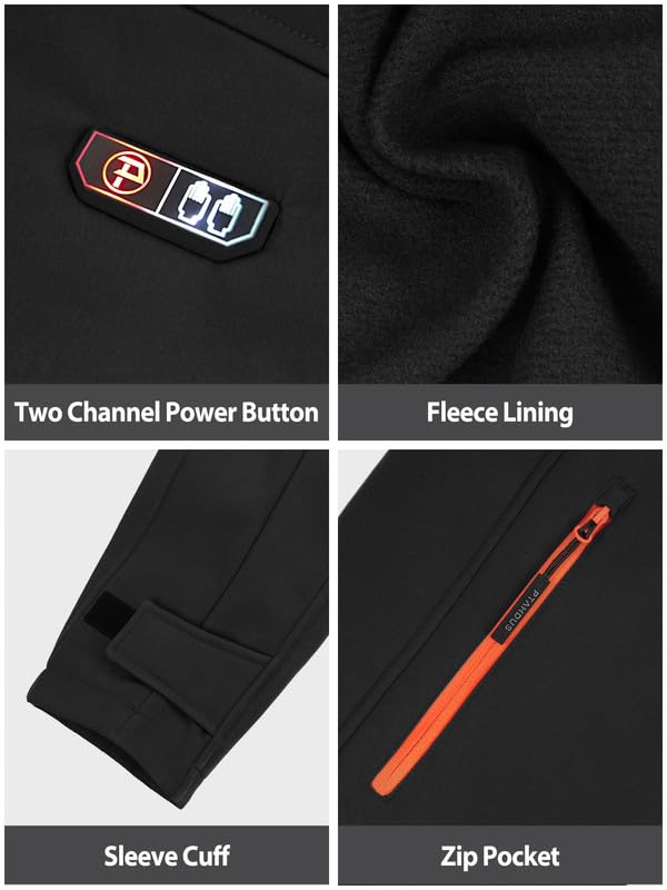 PTAHDUS Mens Heated Jacket Soft Shell