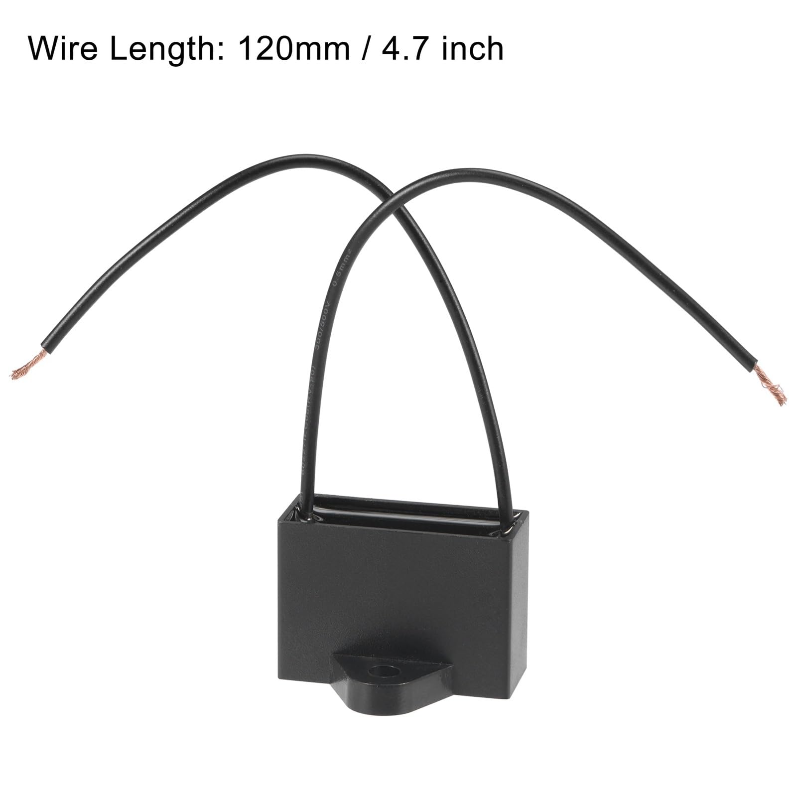 Condensador de ventilador de techo CBB61 AC 250V, condensador de película de polipropileno metalizado for generador de motor de bomba de ventilador eléctrico, 0,8 uF-3uF, 3 uds.(0.8uF)