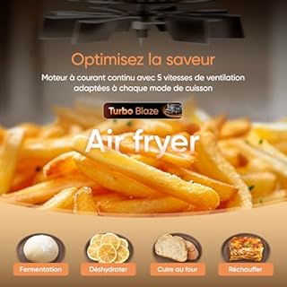 COSORI Air Fryer 10.8L Turbo Tower Pro,Friteuse sans huile avec 100% en Céramique, Double Stack, Dual Blaze&Turbo Blaze,3 Niveaux Cuisson,7 Fonctions de Cuisson,68% d’Économie d’Énergie,300+ Recettes