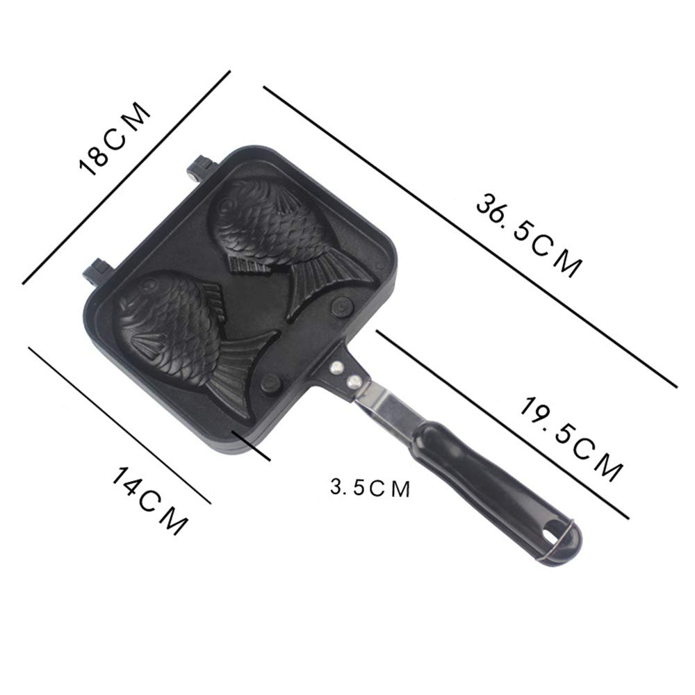 Gofrera Molde para gofres, Fabricante de la galleta antiadherente, Domésticos de Cocina de gas para Gofres, Tostadora, Emparedado, Desayuno y Más#6