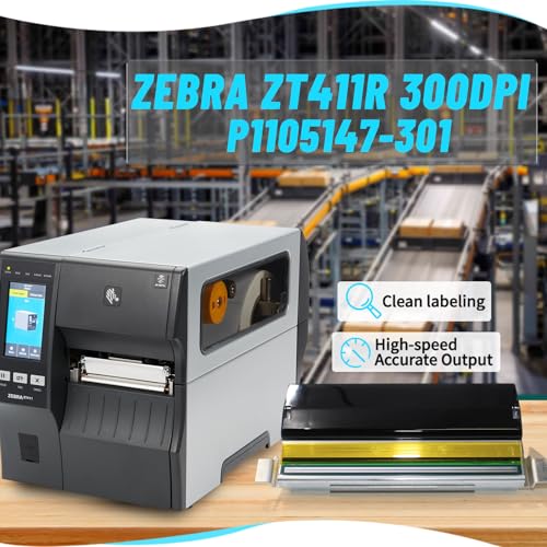 Image of P1112741 New PrintHead Printhead for Zebra ZT411R ZT411 RFID Industrial Thermal Barcode Label Printer 300DPI Genuine P1105147-301