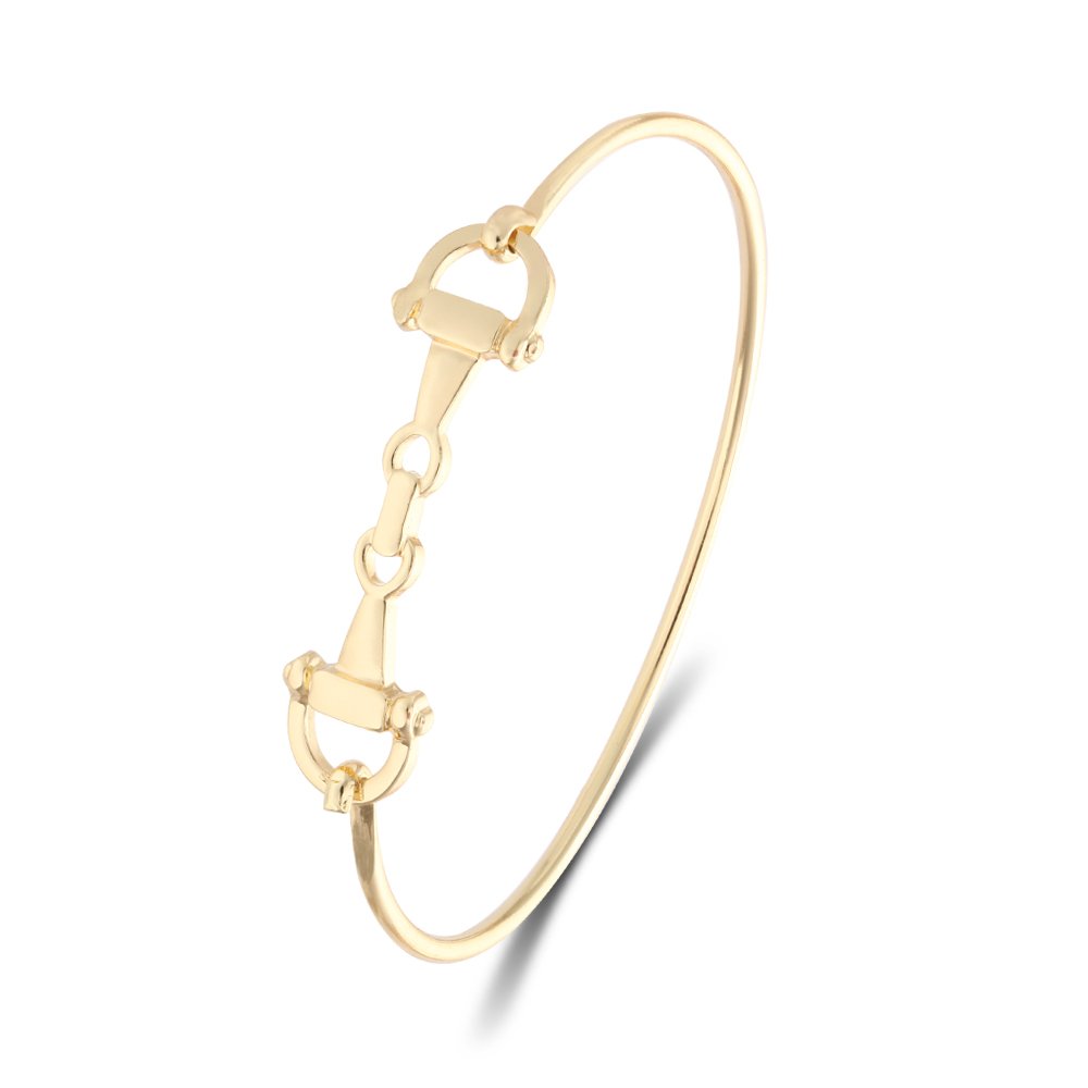 Horse Snaffle Bit Bracelet Double Stirrup Lariat Necklace Gift For Women 1 pcs gold bracelet