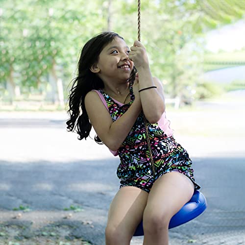 Summersdream Disk Seat Swing Daisy Disc Monkey Swing Rope Tree Swing (Blue) #TOP2