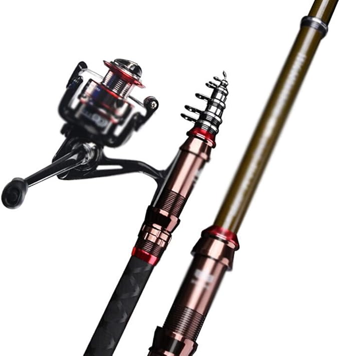 Amazon 釣り竿 フィッシングロッドカーボンポータブルリトラクタブルウルトラショートミニシーロッドプラスフィッシングホイールセット AZHP ロッド・リールセット