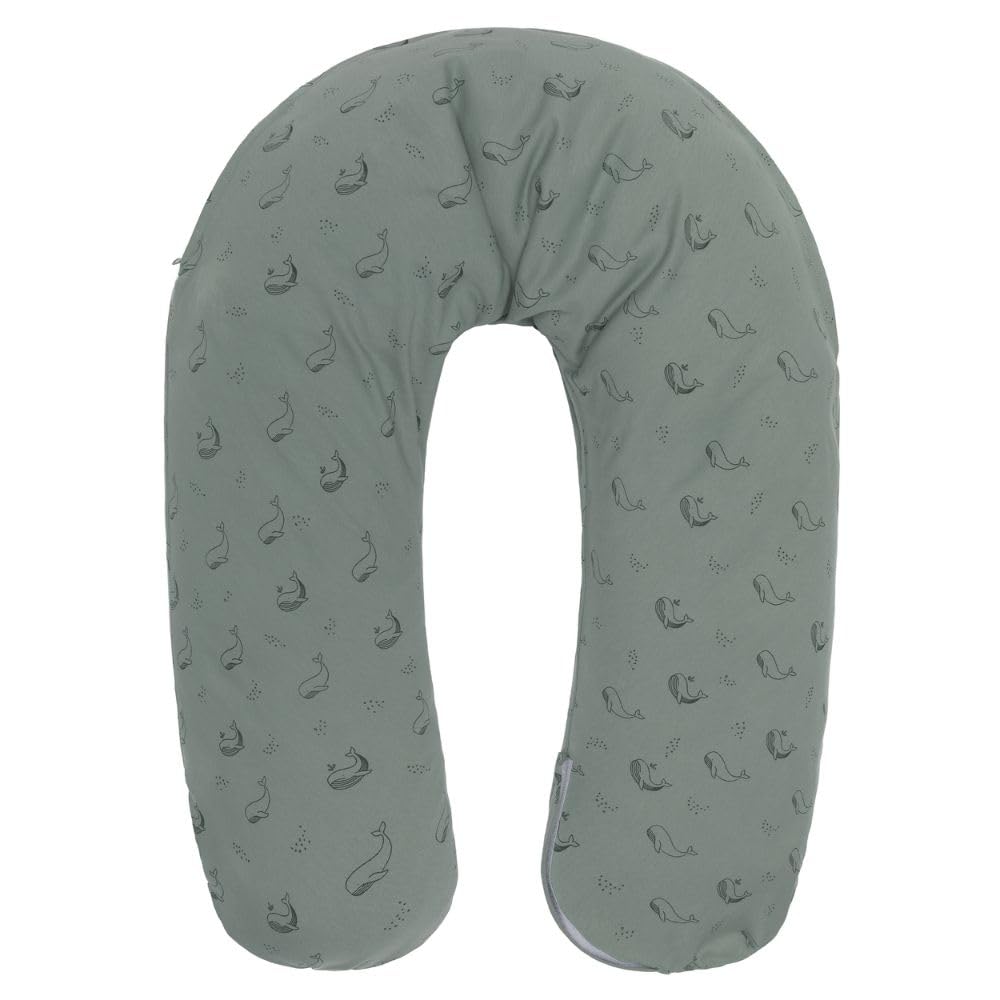 Fillikid Cuscino da allattamento 190 cm – con imbottitura in micro perle EPS e rivestimento in cotone (rimovibile e lavabile) – versatile come cuscino per gravidanza, allattamento e conservazione