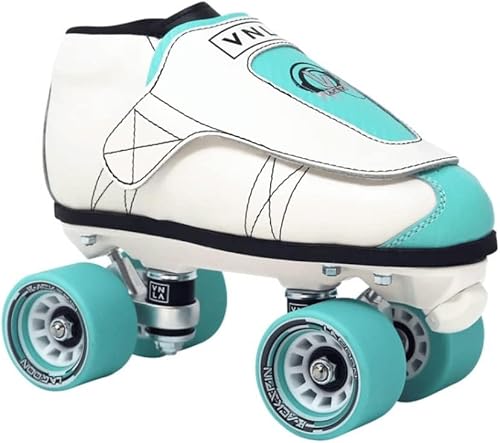 Miniatura 3 de VNLA Junior Lagoon Jam Skates for Men and Women - Indoor Unisex Roller Skates for Tricks and Jam Skating- WhiteAqua