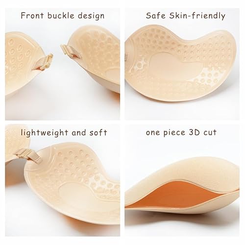 Groliva Sticky Bra Backless Adhesive Strapless Invisible Push Up Stick On Bras For Women,Strapless Sticky Bras 2 Pair thumb #2