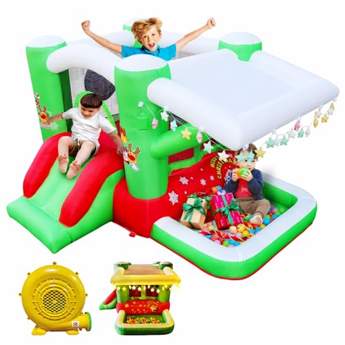 Christmas Inflatable Bounce House with Blower,80
