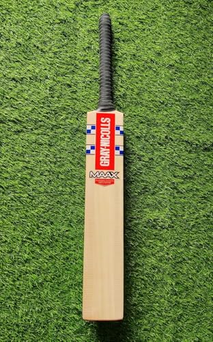 Image of SAG Kashmiri Willow Leather Cricket Bat Full Size | Crafted from Premium Kashmiri Willow | Lightweight & Durable with Ergonomic Grip | Ideal for Adults, Power Hitting, Matches & Tournaments
