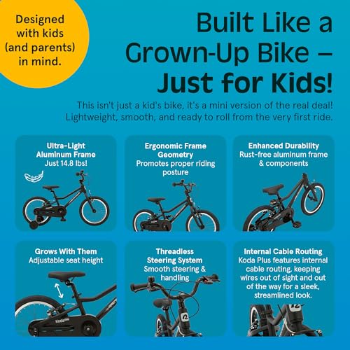 Image of Retrospec Koda Plus Kids Bike for Boys & Girls Ages 4-6 Years - 16 inch Children's Bicycle, Adjustable Seat & Handlebars