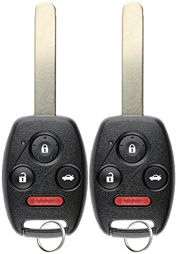 KeylessOption Keyless Entry Remote Control Uncut Car Ignition Key Fob Replacement for KR55WK49308 (Pack of 2)