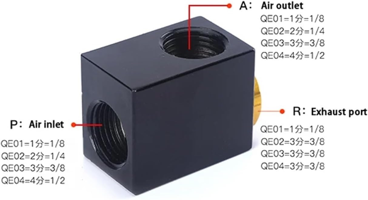 Pneumatic Air Quick Exhaust Valve Aluminum QE-01/02/03/04(0.5 Inch)