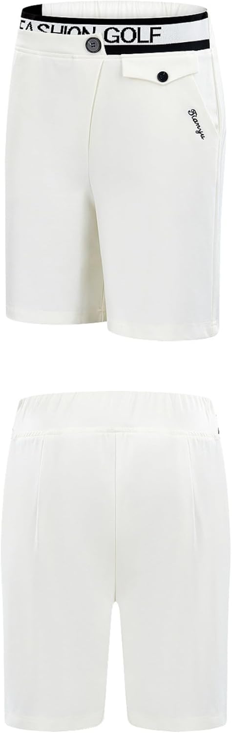 [rasyie] ゴルフウェア レディース ゴルフ ショートパンツ レディース ストレッチ スポーツショーツ 膝丈 ゴルフ女子 大人