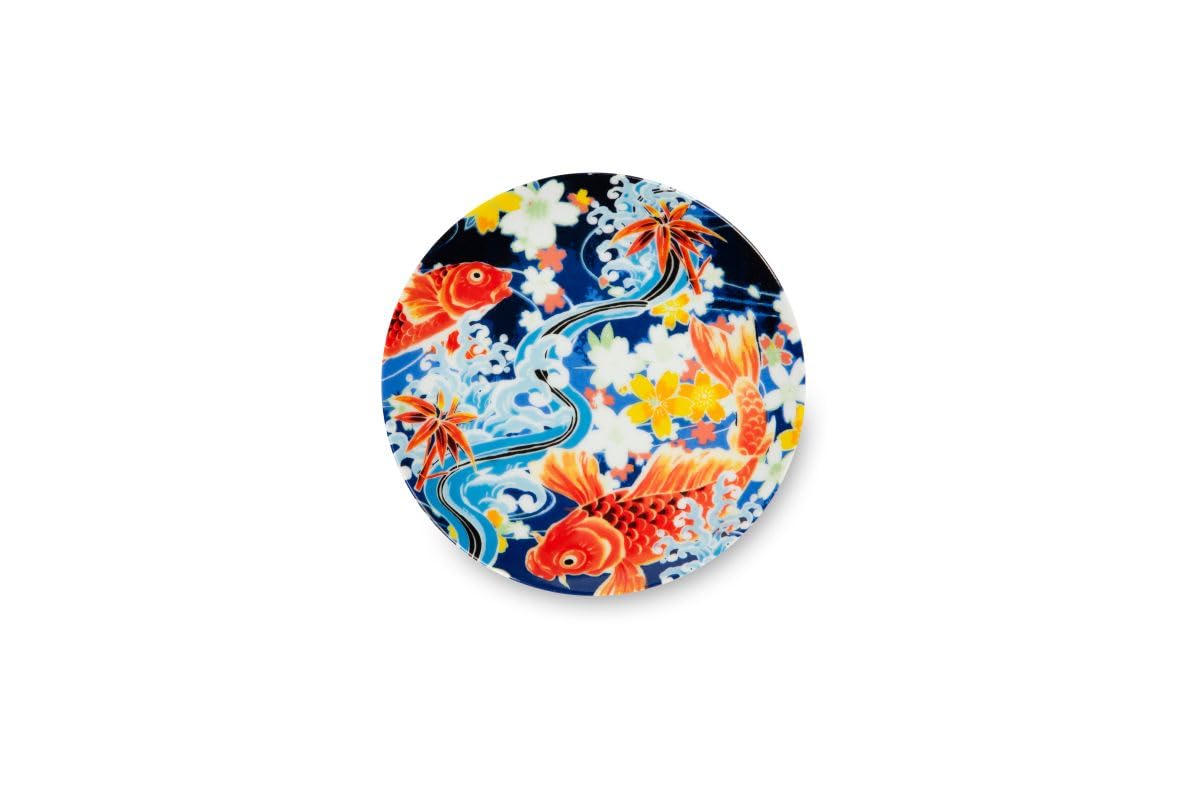 Excelsa Kimono - Juego de 6 platos de porcelana para aperitivos y postres, diseño japonés decorativo