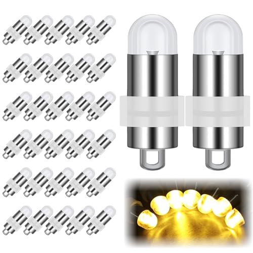 TaimeiMao 30 piezas Luces para Globos LED Blanco Cálido, Impermeable Mini LED Bombillas Luz para Globo Farolillos, Mini Luces a Pilas para Bodas, Navidad, Cumpleaños y Fiestas