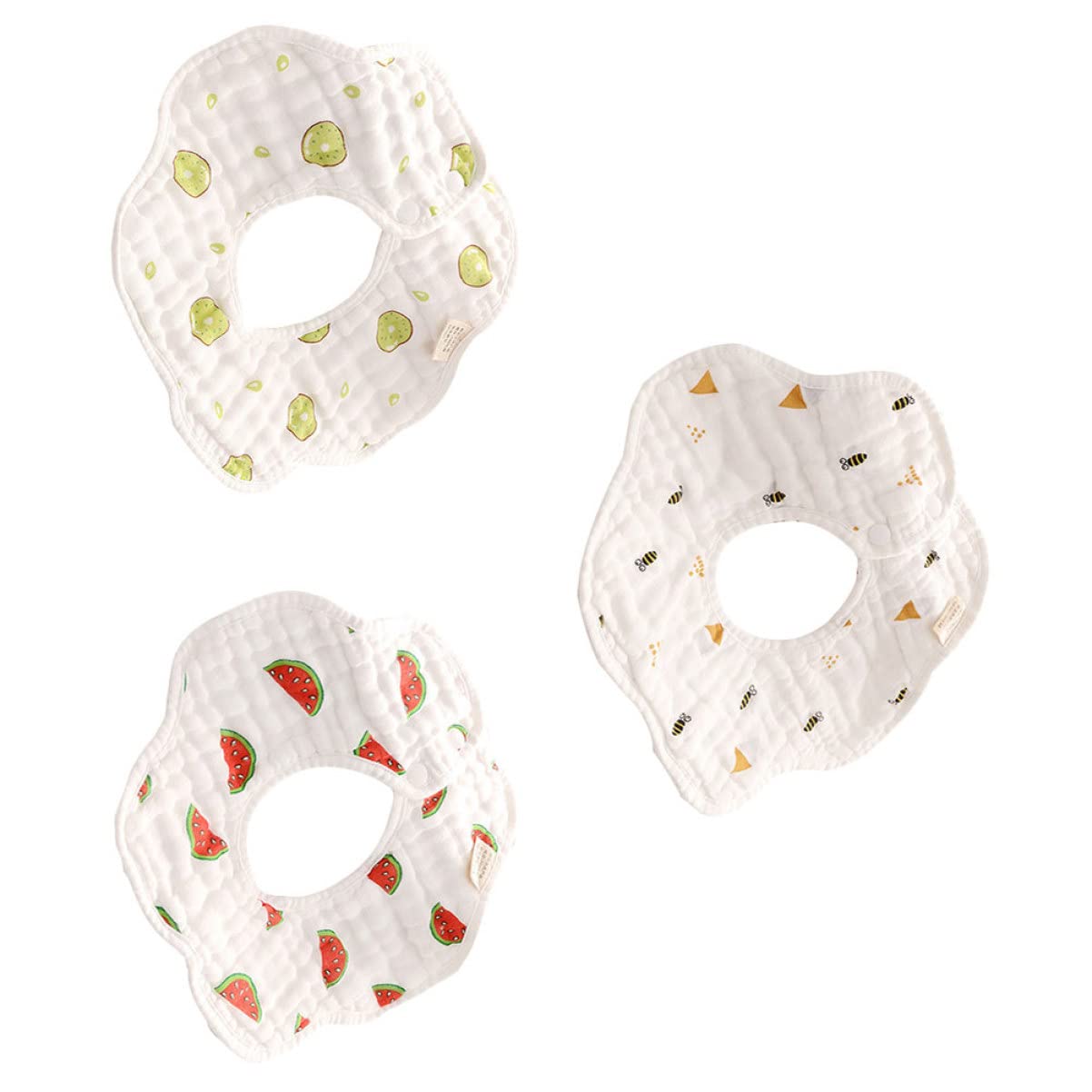 TOYANDONA Baberos 9 Piezas babero artículos cómodos para bebés pétalo suministros niño 8 capas de gasa Baberos Cómodos