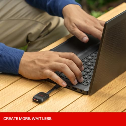 Image of SANDISK QuickFlow microSD Card with USB-C Reader /Writer, UHS-I and UHS-II, USB 3.2 Gen 1 - SDDR-B751-GNANN