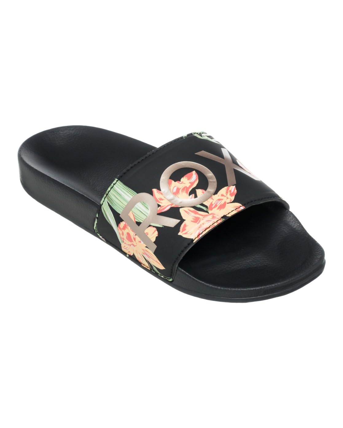 Roxy Women's Slippy Ii Sandal, Black Green Print, 9 UK