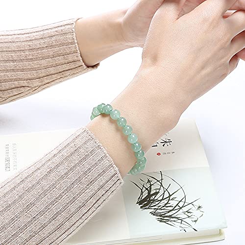 Homelavie 8mm Natural Stone Beads Stretch Bracelet Green Aventurine Healing Bracelets for Women Men Girl Boy Crystal Jewelry Gift - Image 4