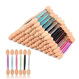 300PCS Disposable Dual Sides Eye Shadow Sponge Applicators, Makeup Brush, 6 Colors Eye shadow Brushes Makeup Applicator for Lady Women Daily Beauty (Multicolor)
