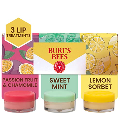 Burt's Bees Gifts Ideas, 3 Lip Mask Set - Overnight Intensive Treatment Revives & Nourishes For All Day Hydration, Passion Fruit & Chamomile, Sweet Mint & Lemon Sorbet #TOP24