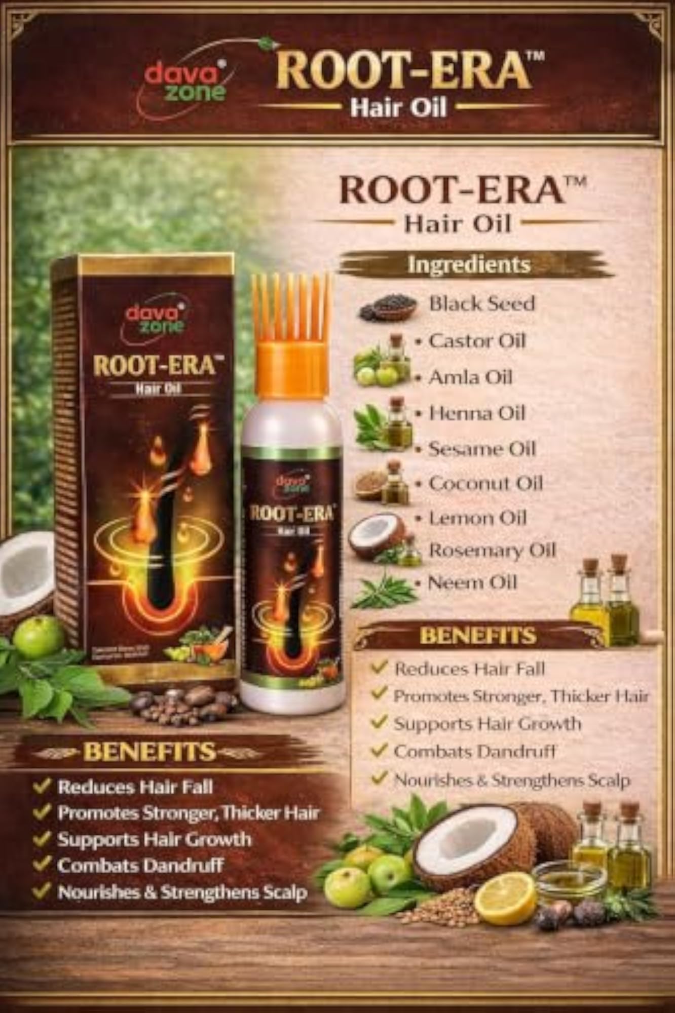 Advanced 20-Herb Ayurvedic Hair Oil, Intense Nourishment