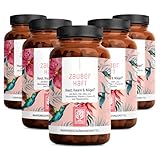 Haar Vitamine - 451mg Silizium hochdosiert & Biotin Zink Selen für Haare - Kieselsäure aus Bambus, Kupfer, Iod, Brennnessel und B-Vitamine - 600 Kapseln - Vegan aus Deutschland