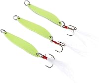 Vista 9 de OriGlam Metal Jigs & Glow Jigging Spoons - Cebos duros luminosos para señuelos giratorios